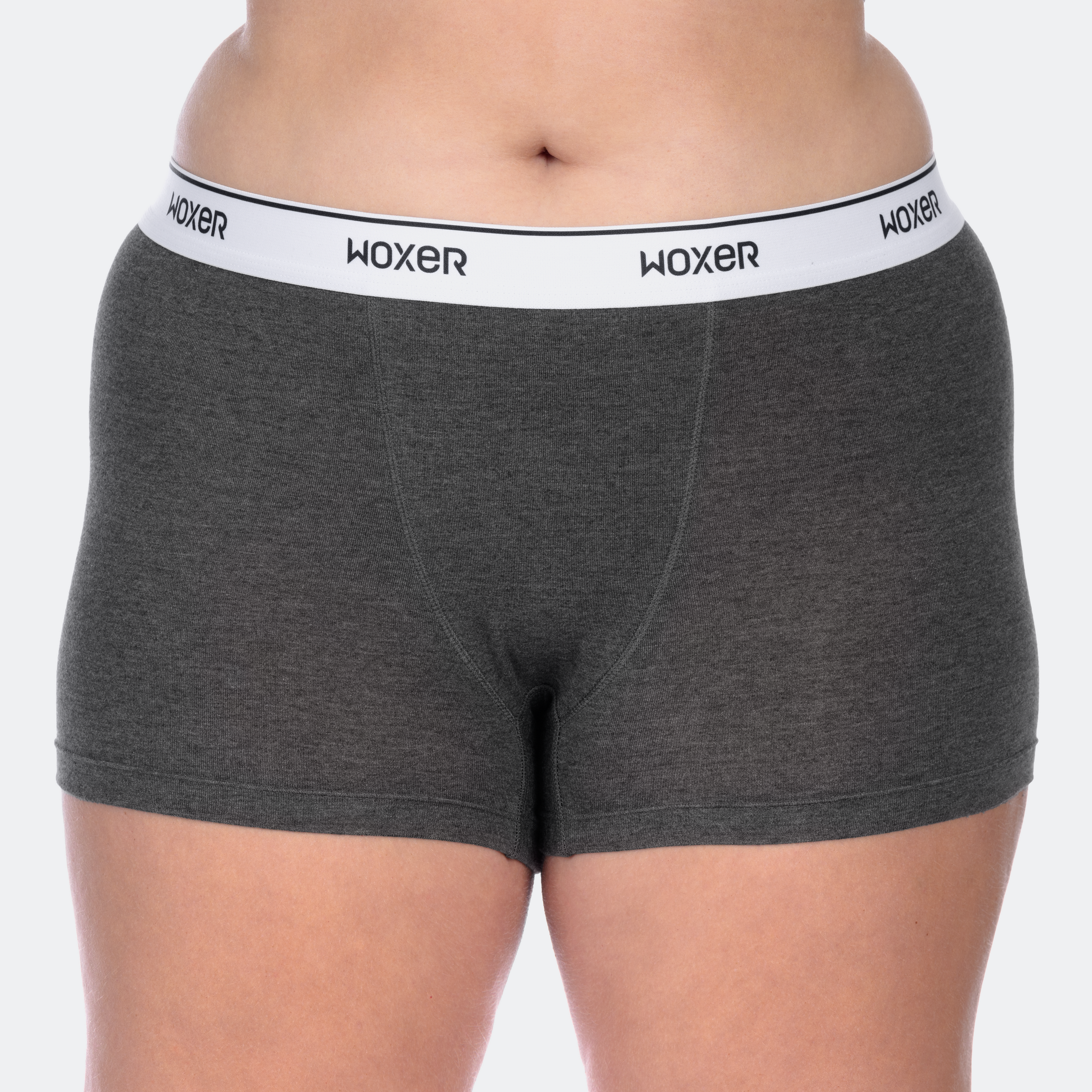 Woxer Boxer Briefs for Women Baller High-Waisted 5” Inseam- Underwear for  Ladies, Black, Large