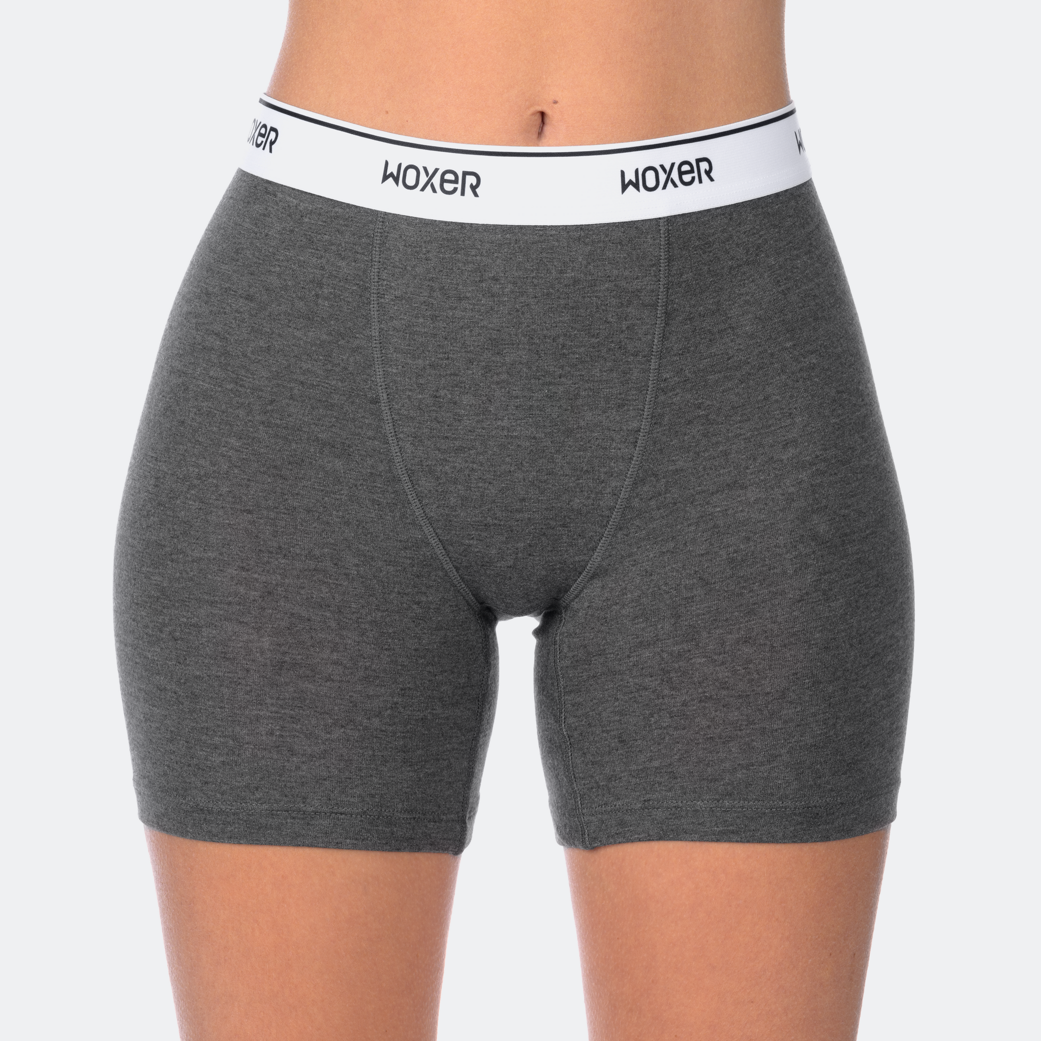 Woxer Boxer Briefs for Women Baller High-Waisted 5” Inseam- Underwear for  Ladies, Black, Large