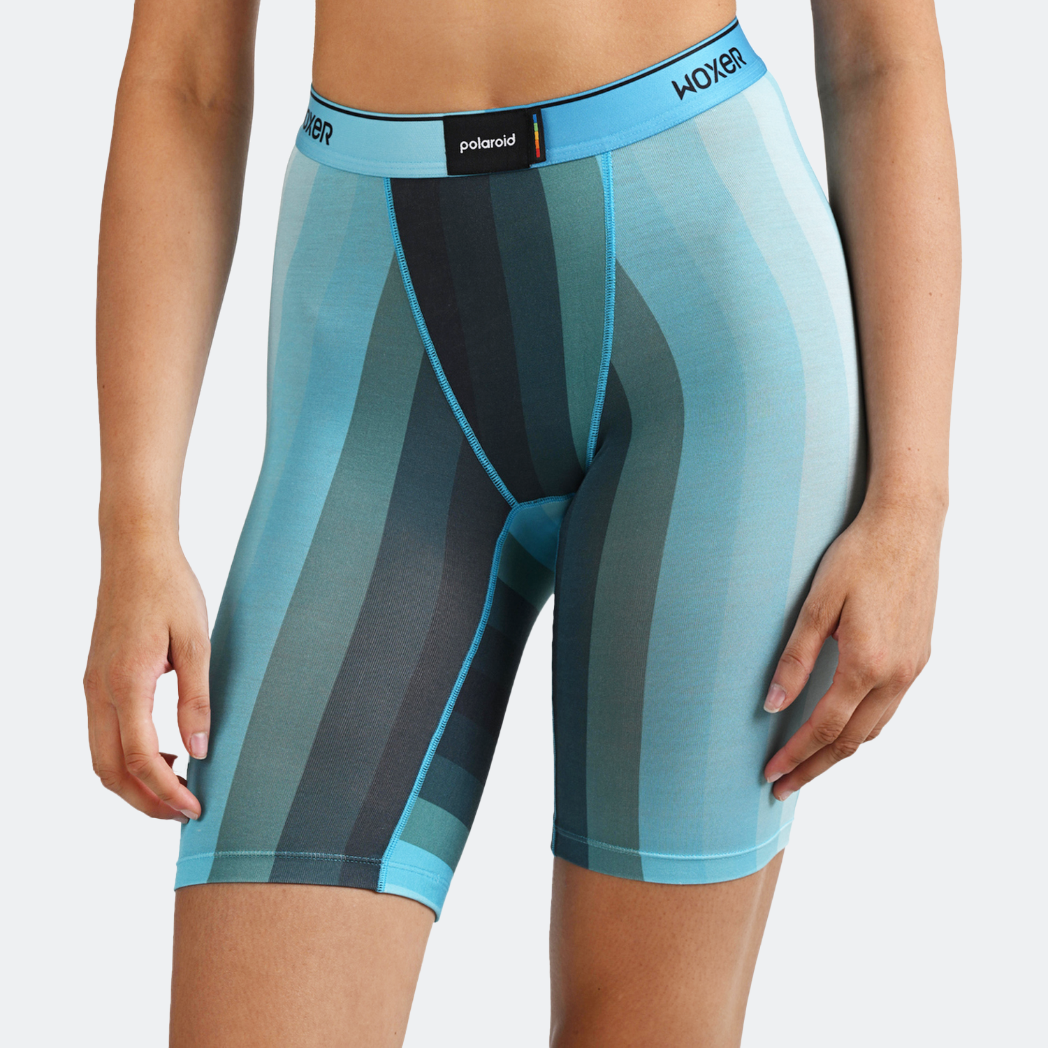 Biker High Waisted Reclaimed Blue Stripe | Women's Boxer's Biker High Waisted Reclaimed Blue Stripe | Women's Boxer's