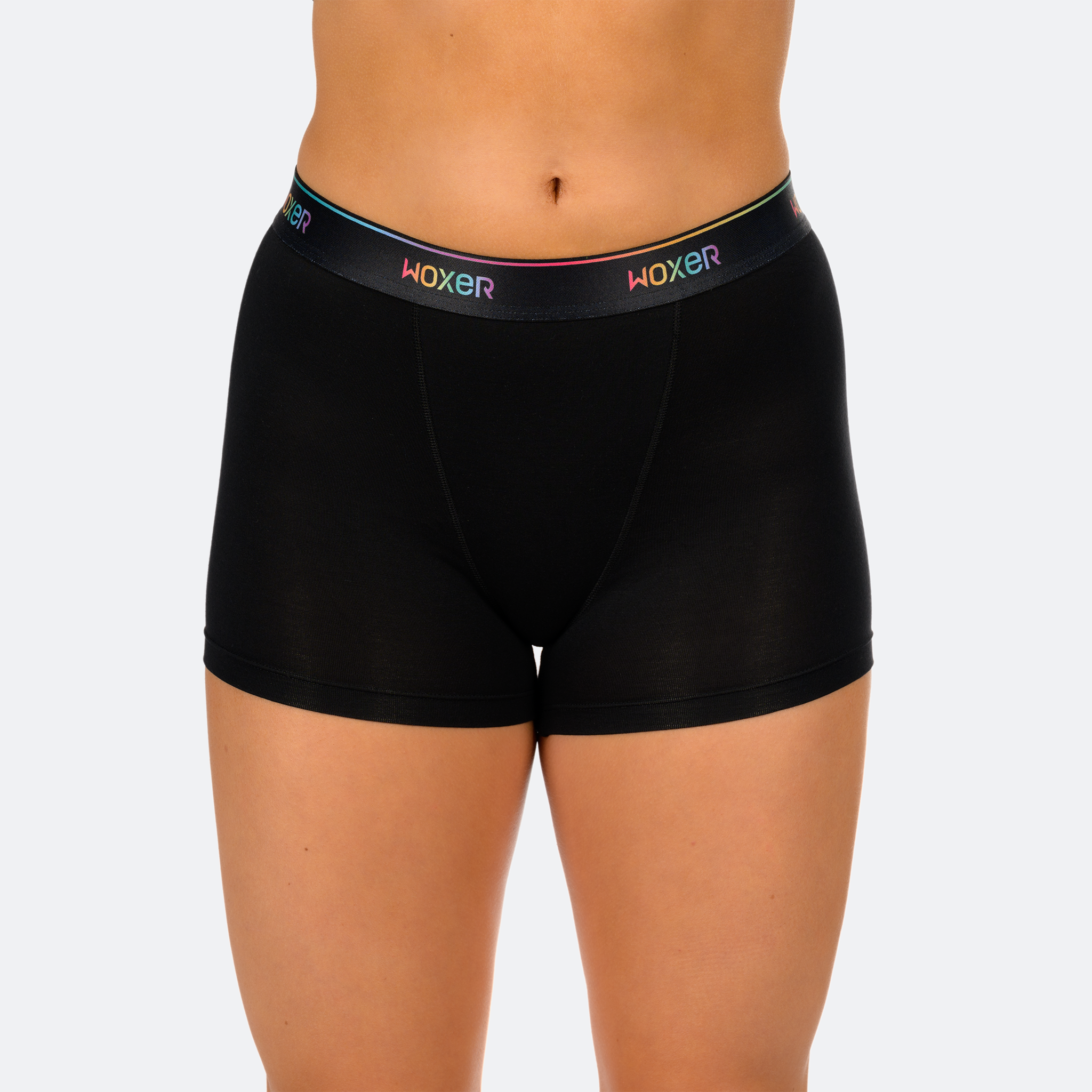 Star Boxer Black Shorts | Briefs | Pride 3.0 Waisted Woxer | for High Girls Women Boxer