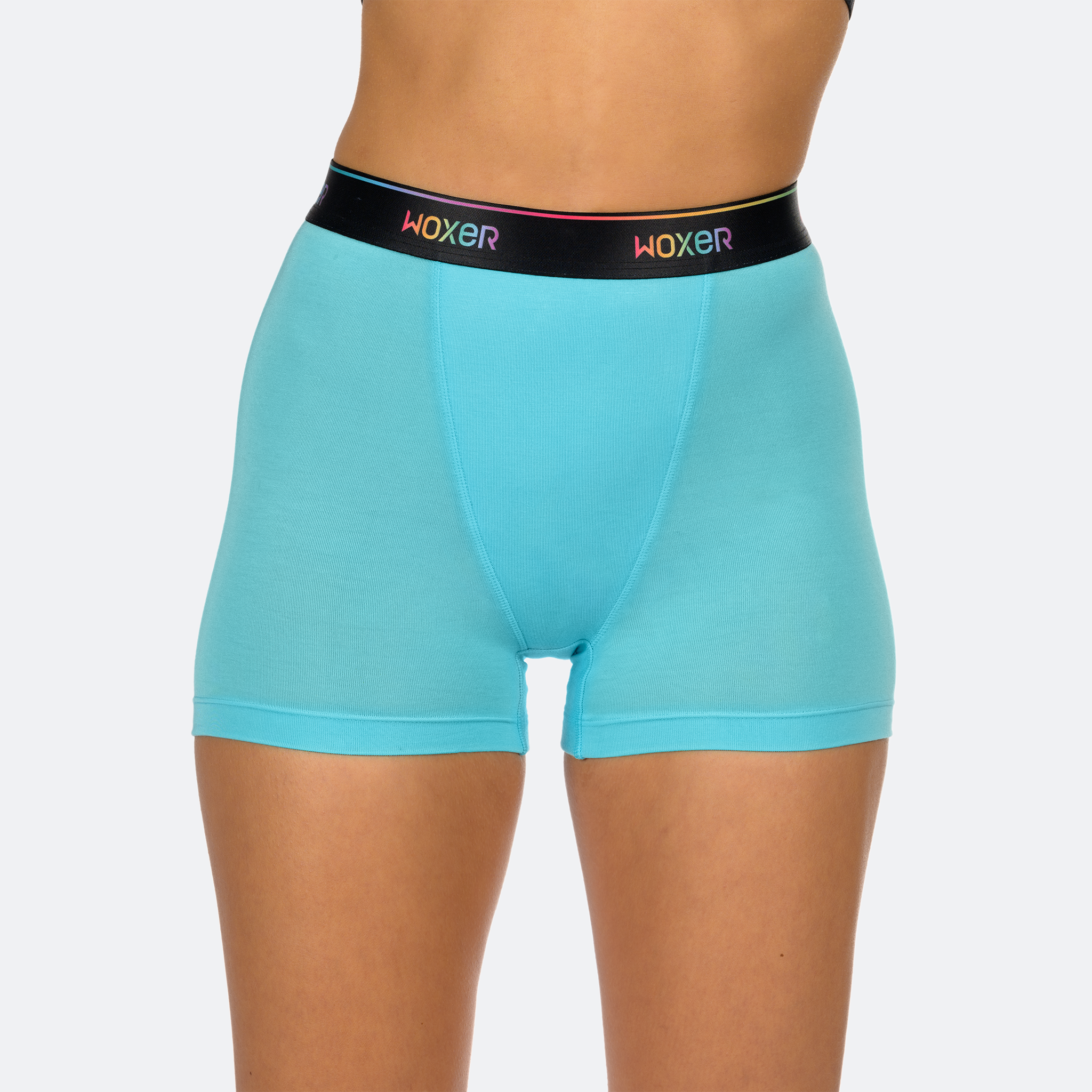 High Waisted Star Pride Hue, Boxer Briefs for Women, Girls Boxer Shorts