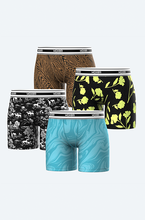 Equipo Teal and Lime Quick Dry Performace 2-Pack Boxer Briefs