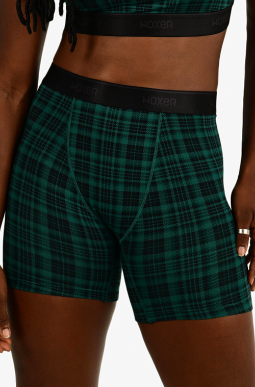 Baller High Waisted Malachite Plaid