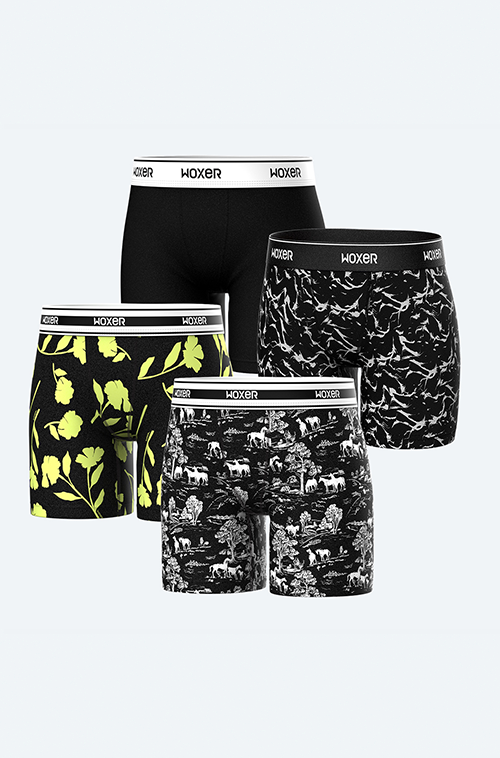 Buy Woxer Womens Boxer Briefs Underwear, Baller 5” Boyshorts Panties Soft  Anti-Chafing, No Roll Inseam, Black, XL at