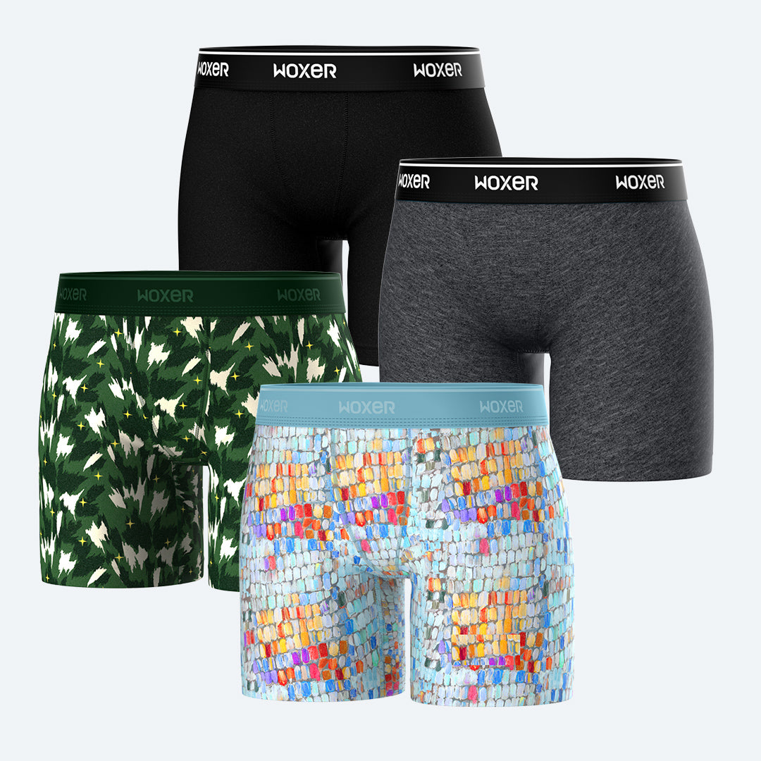 Baller Glittering 4-Pack | Women's Boxer's & Boy Shorts | Woxer