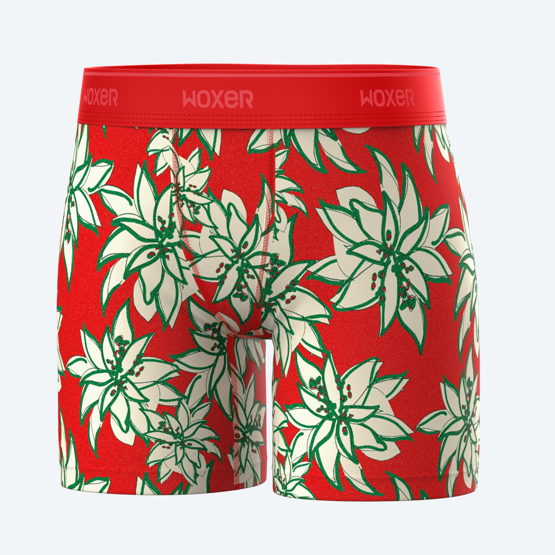 Baller High Waisted Painted Poinsettia