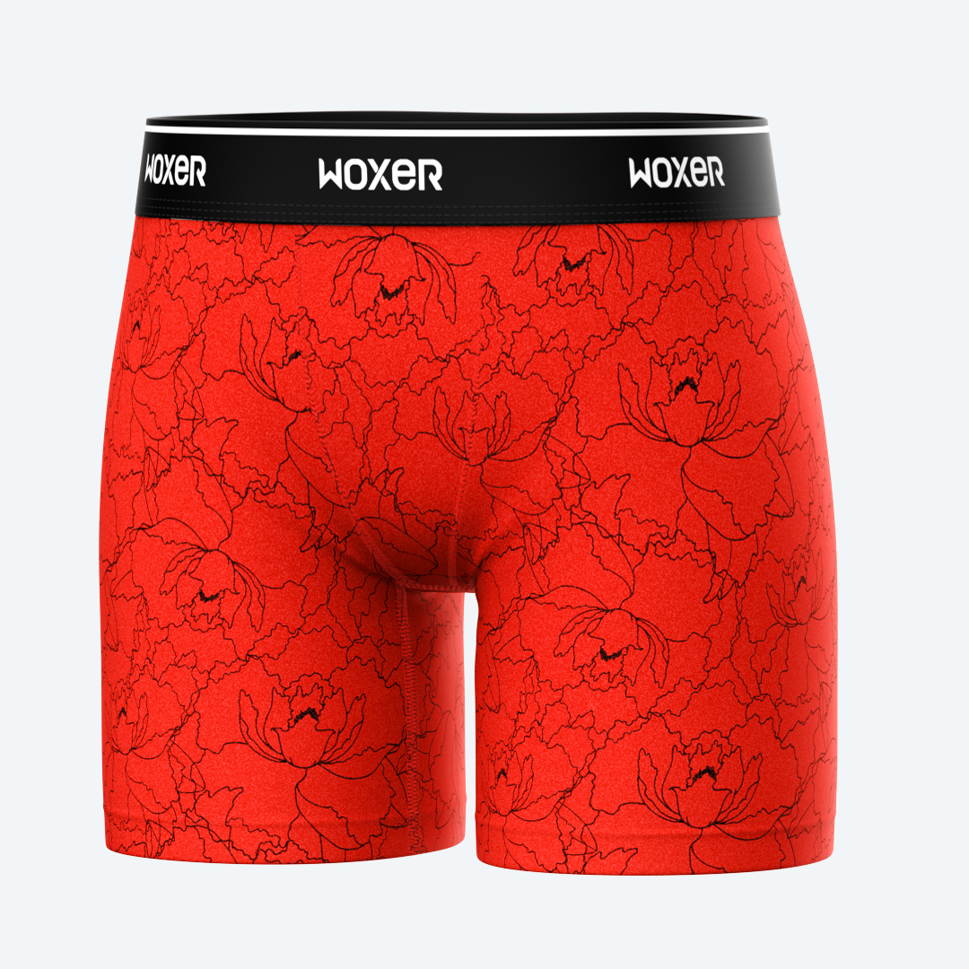 Baller High Waisted Tart Scribble Floral, Women's Boxer's & Boy Shorts