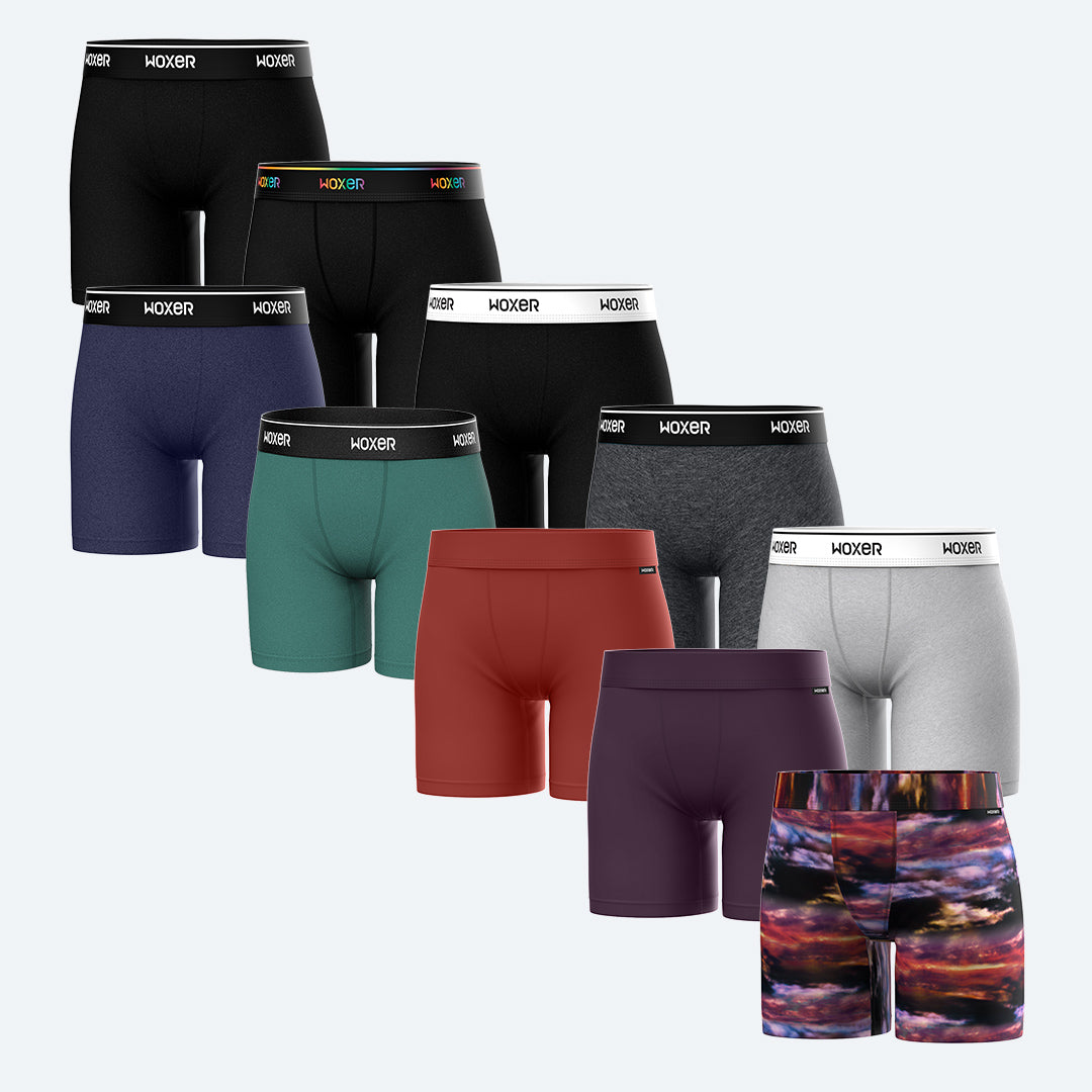 Baller High Waisted Luster 10-Pack | Women's Boxer's & Boy Shorts | Woxer