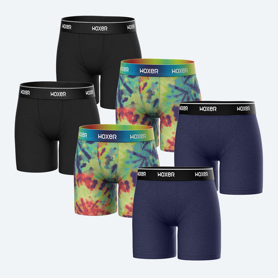 Baller High Waisted Navy Burst 6-Pack