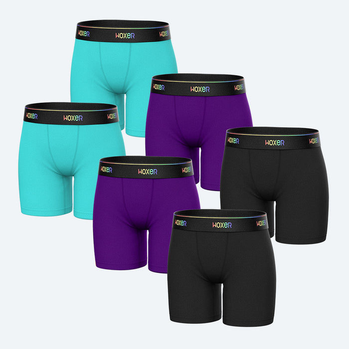 Baller High Waisted Proudly Pride 6-Pack | Women's Boxer's & Boy Shorts ...