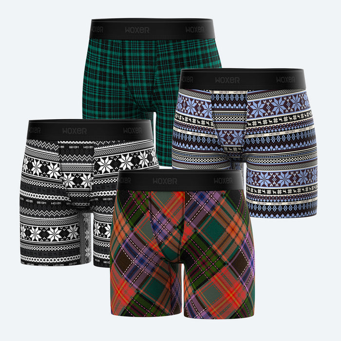 Baller High Waisted Tartan 4-Pack