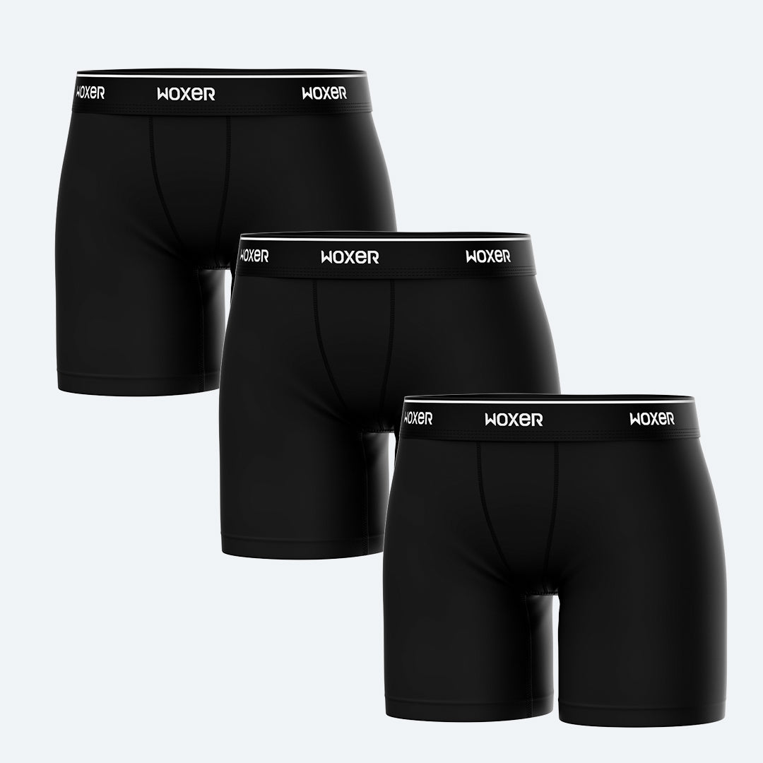 Baller Black 2.0 3-Pack | Women's Boxer's & Boy Shorts | Woxer