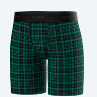 Biker High Waisted Malachite Plaid