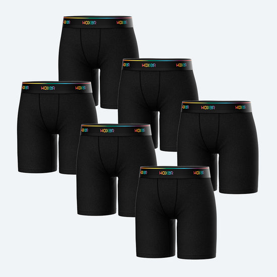 Biker High Waisted Pride Black 6-Pack