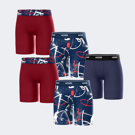 Biker High Waisted Muralist 5-Pack
