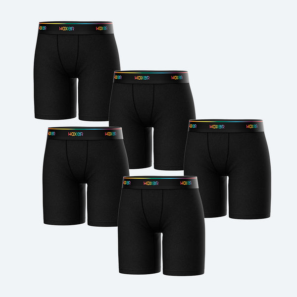 Biker High Waisted Pride Black 5-Pack