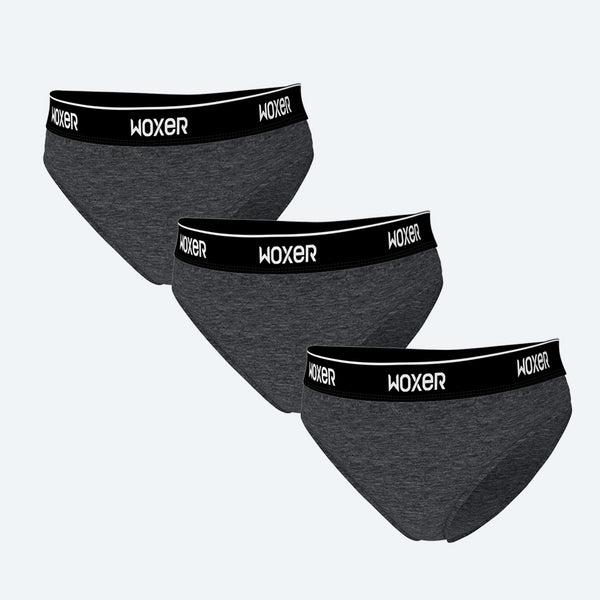 Bikini Charcoal  3-Pack