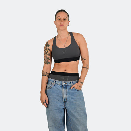 Tay wears a size M