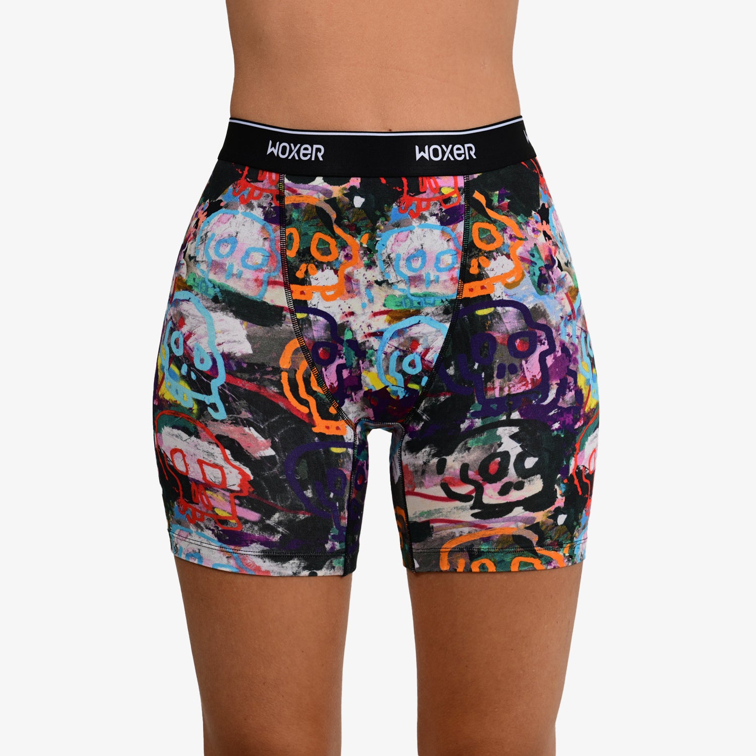 Baller High Waisted Graffiti Skull