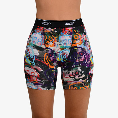 Baller High Waisted Graffiti Skull