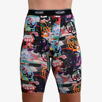 Biker High Waisted Grafitti Skull