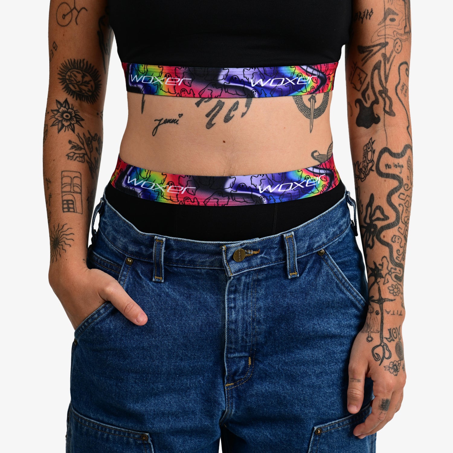 Biker High Waisted Midnight Ghosts