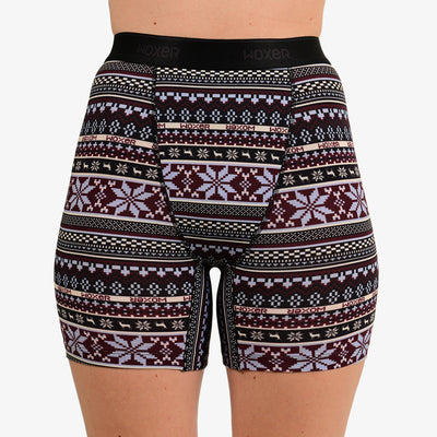 Baller High Waisted Ice Cranberry Fair Isle