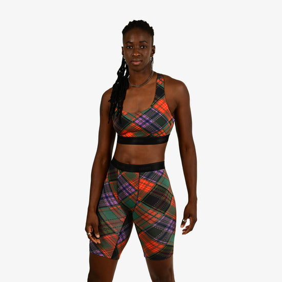 Biker High Waisted Tartan 4-Pack