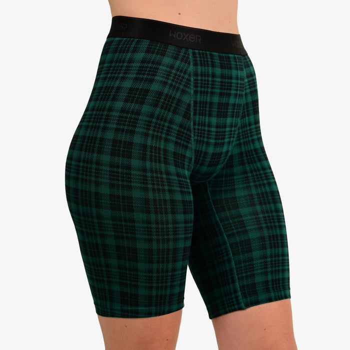 Biker High Waisted Tartan 4-Pack