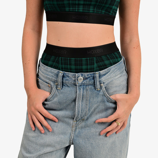 Biker High Waisted Tartan 4-Pack