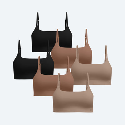 Luxe Bralette Neutrals 6-Pack