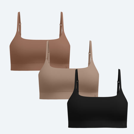 Luxe Bralette Neutrals 3-Pack