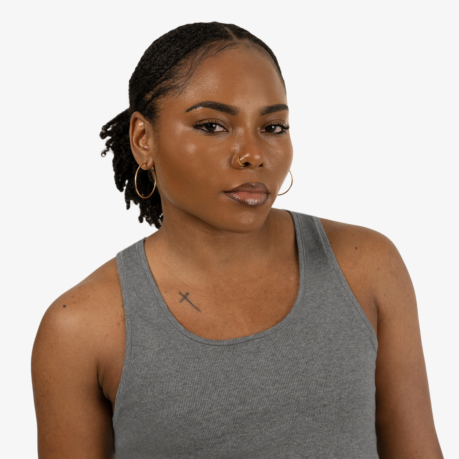 Rib Tank Heather Grey