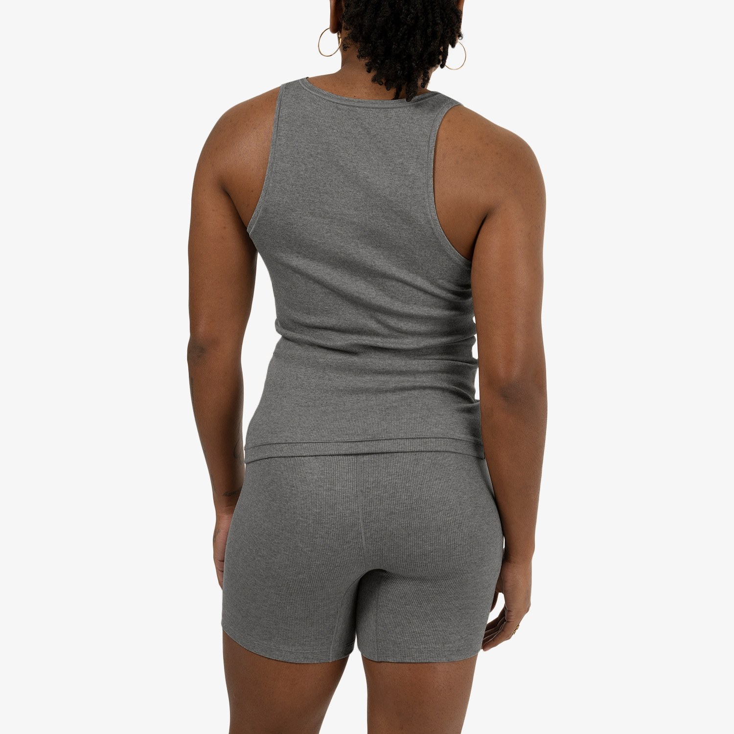 Rib Tank Heather Grey