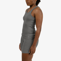 Rib Tank Heather Grey