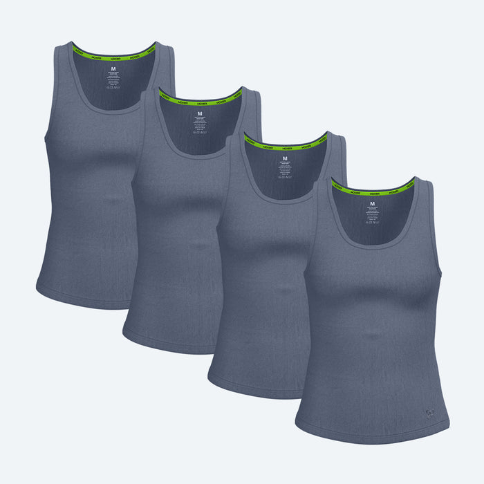 Rib Tank Steel Blue 4-Pack