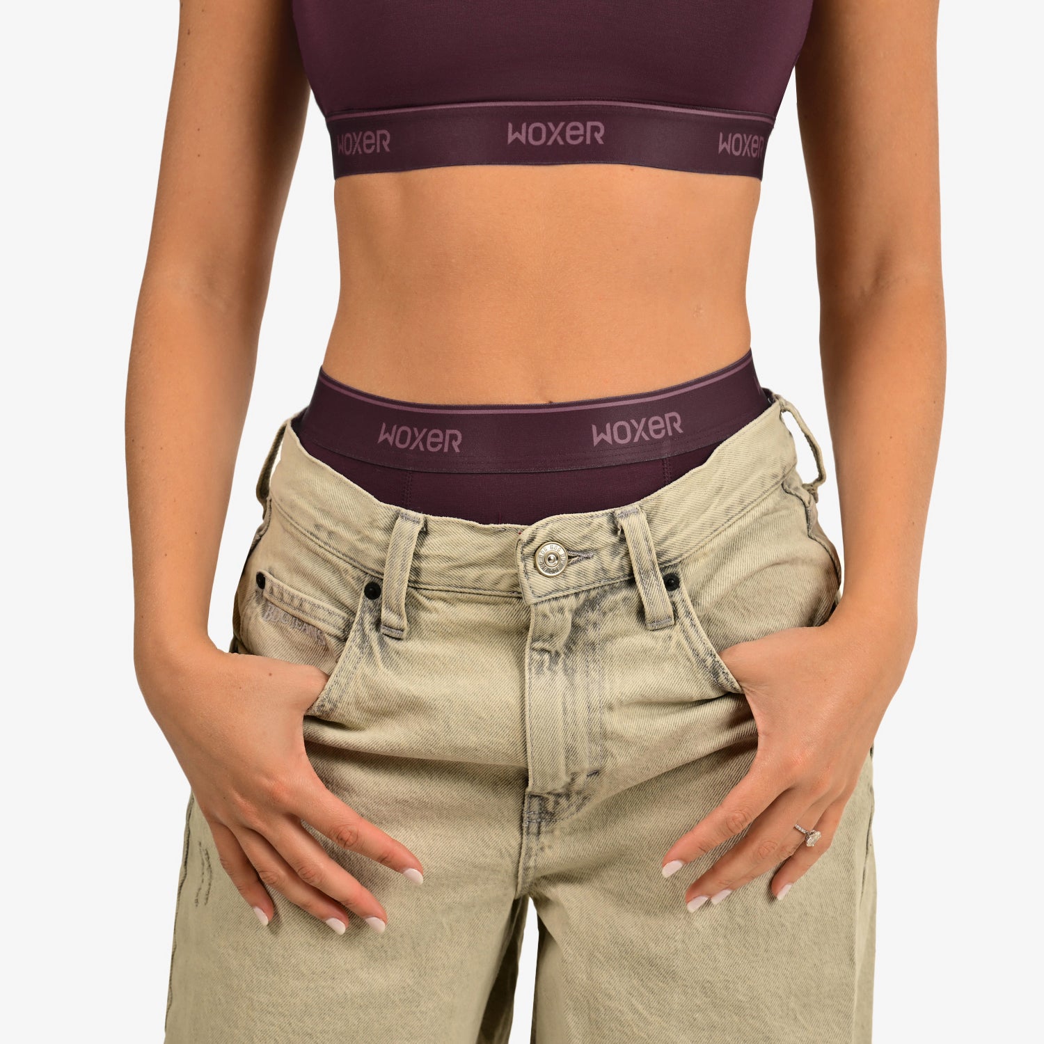 Biker High Waisted Cranberry