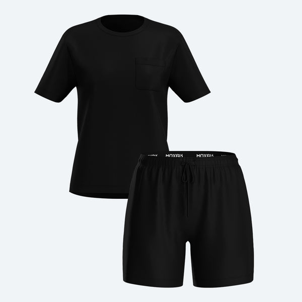 Sleep Set Short Sleeve Black
