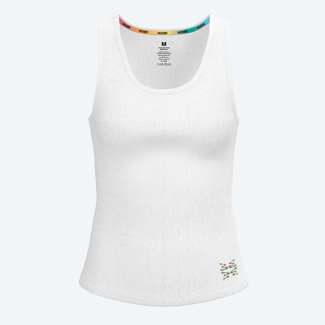 Tank Contrast White Women's Boxer's & Boy Shorts Woxer