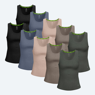 Rib Tank Woodland 10-Pack