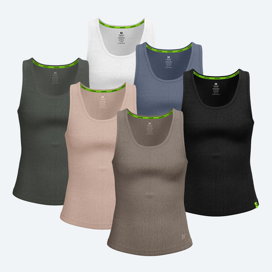 Rib Tank Woodland 6-Pack