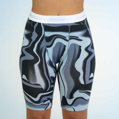 Biker High Waisted Steel Marble