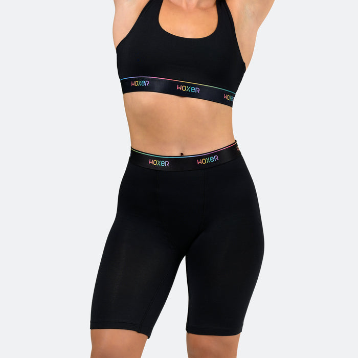 Biker High Waisted Pride Black 6-Pack