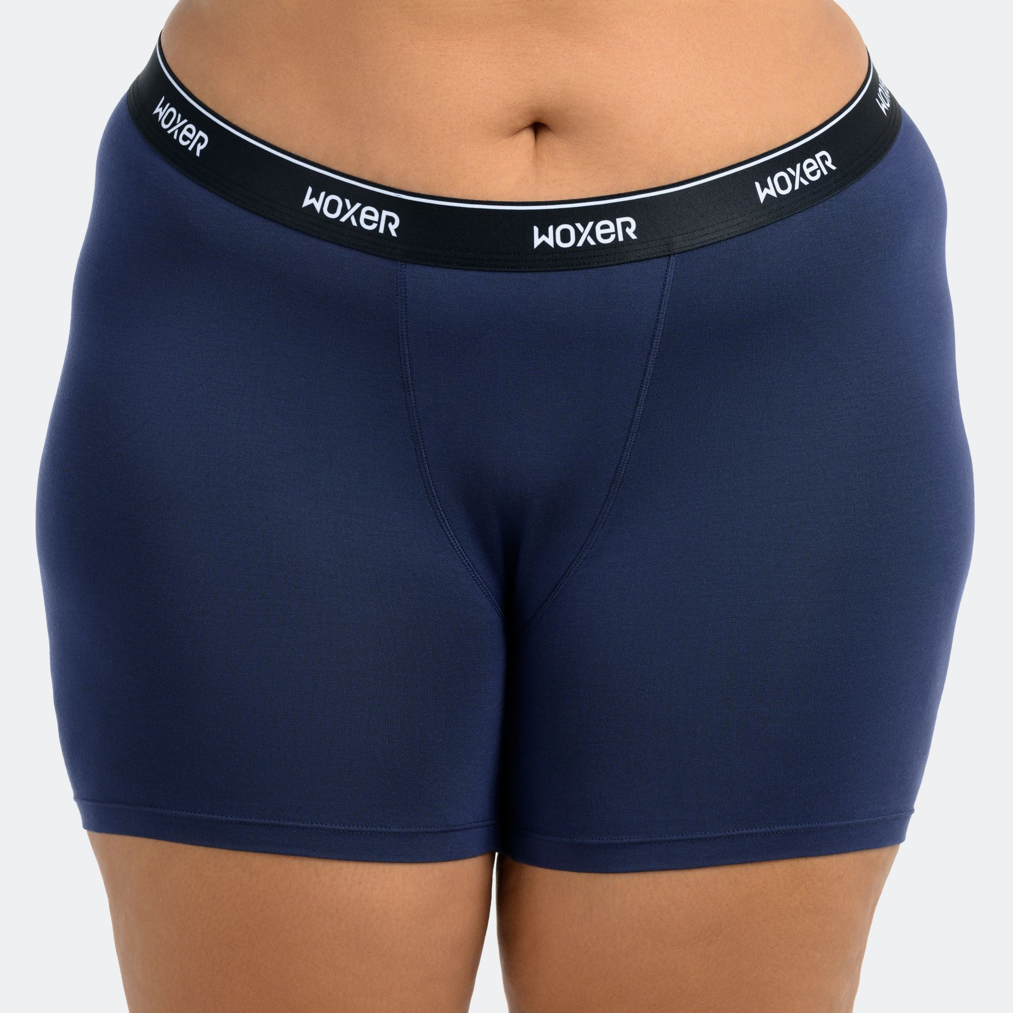 Woxer Women's Boxer Briefs Underwear, Baller 5” High-Waisted Boyshorts,  Exercise Shorts Soft, Chafing-Free, No Roll Inseam, Pride Black, Large :  : Clothing, Shoes & Accessories