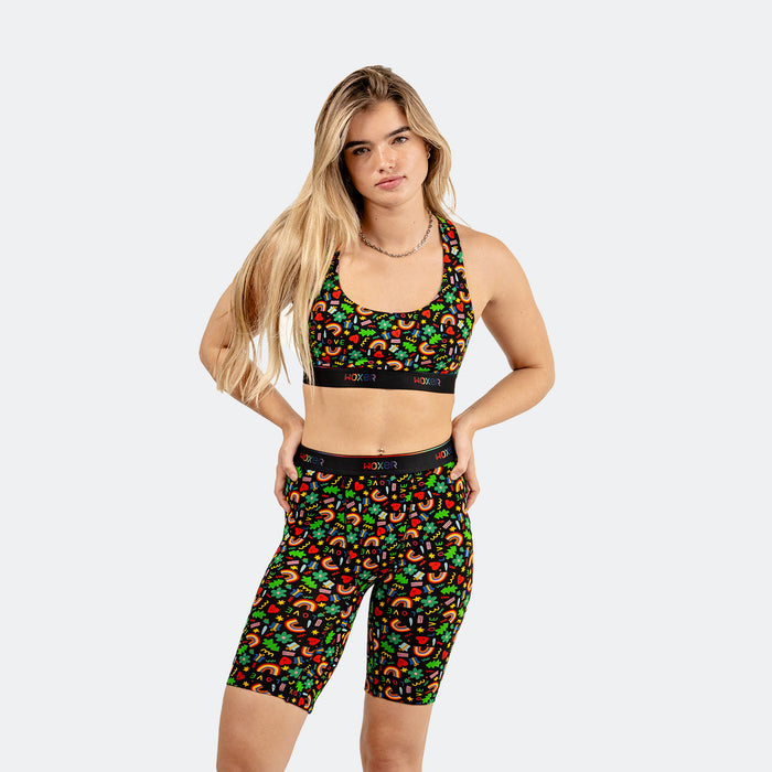 Biker High Waisted Festive Flare 6-Pack