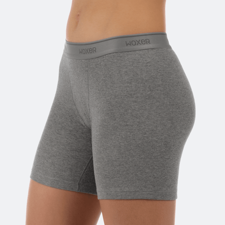 Baller Pima Cotton Rib Medium Heather | Women's Boxer's & Boy