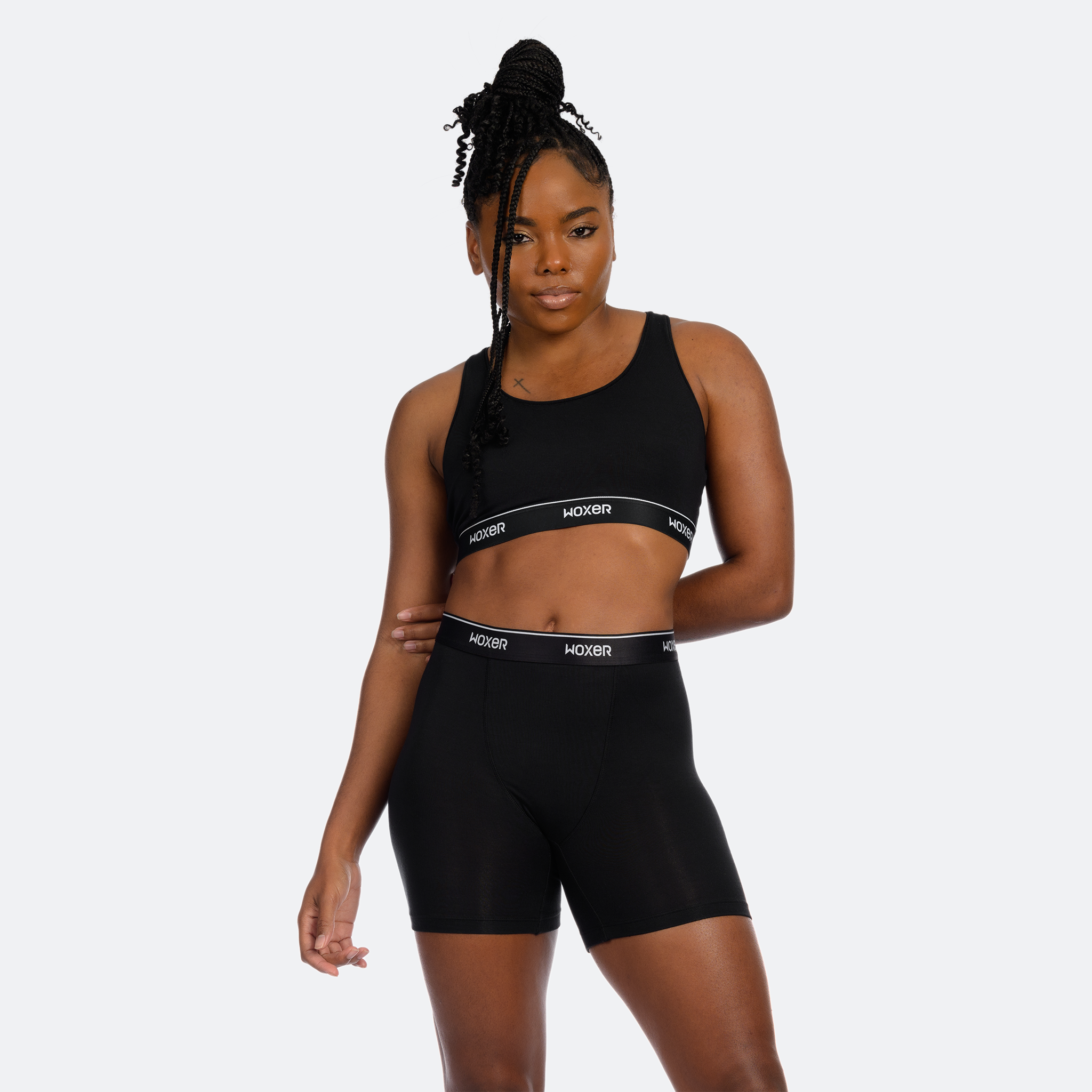 Woxer Women's Boxer Briefs Underwear, Baller 5” High-Waisted Boyshorts,  Exercise Shorts Soft, Chafing-Free, No Roll Inseam Black at  Women's  Clothing store