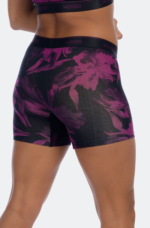 Boxer femme finitions sans coutures Micro flex rose pas cher 