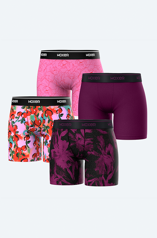 Boxer femme finitions sans coutures Micro flex rose pas cher 