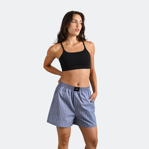 Women's Boxer Shorts Steel Stripe | Woxer Women's Boxer Shorts Steel Stripe | Woxer